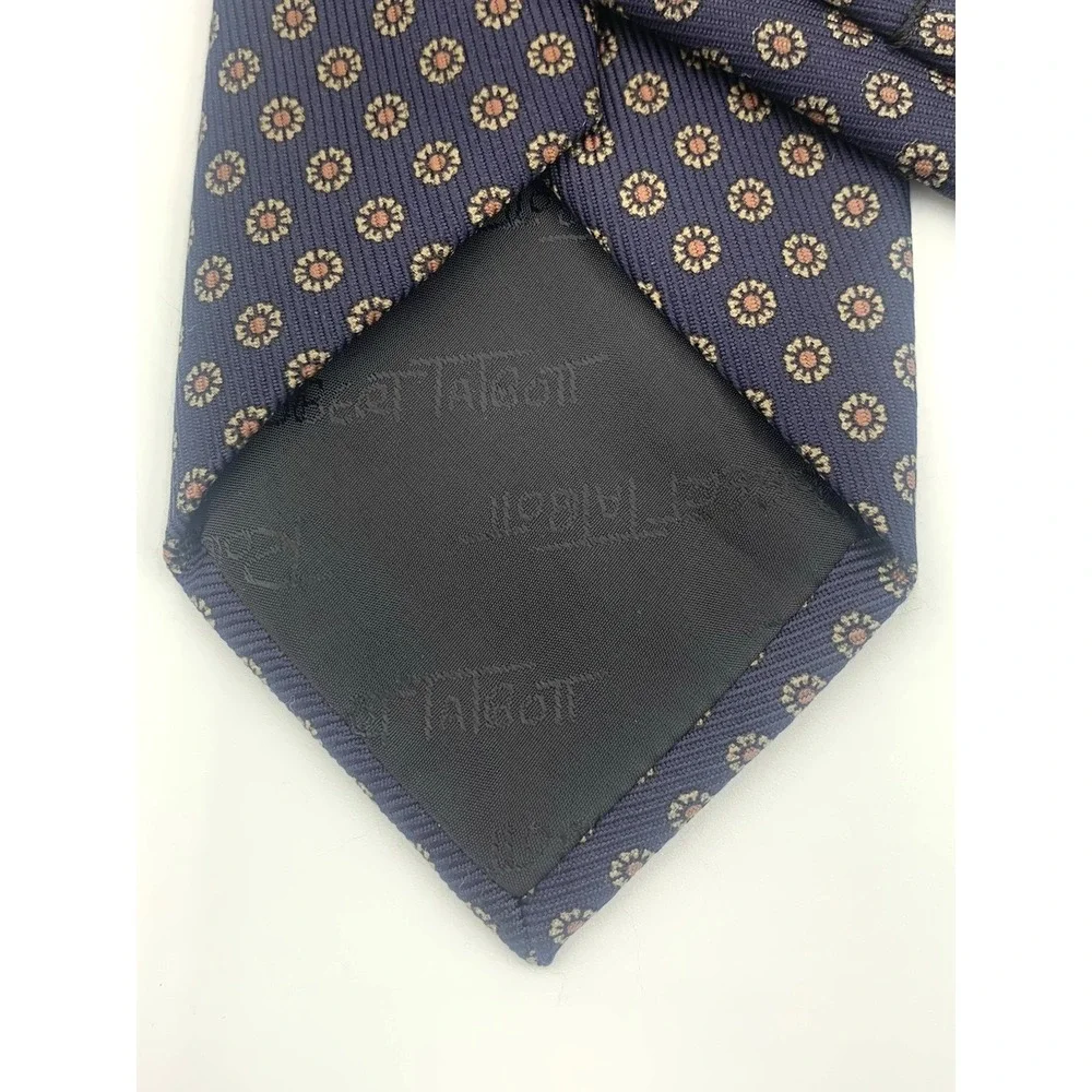 Robert Talbott Best‎ of Class Men's 100% Silk Necktie Navy Blue Geometric 57.5